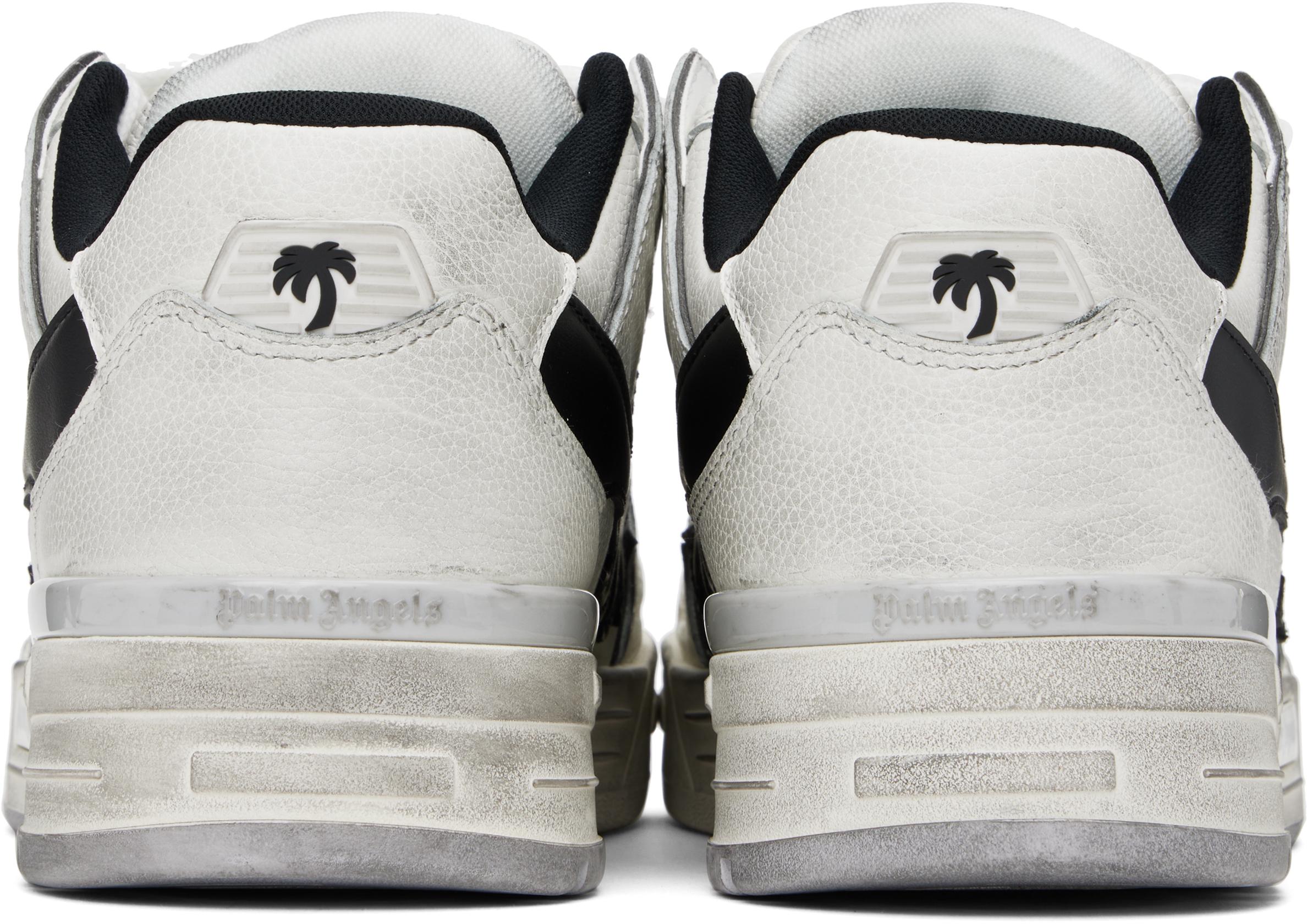 【関税＆送料込み】Palm Angels Venice Worn Out Sneakers Palm Angelsのホワイト＆ブラック Venice Worn Out スニーカーが