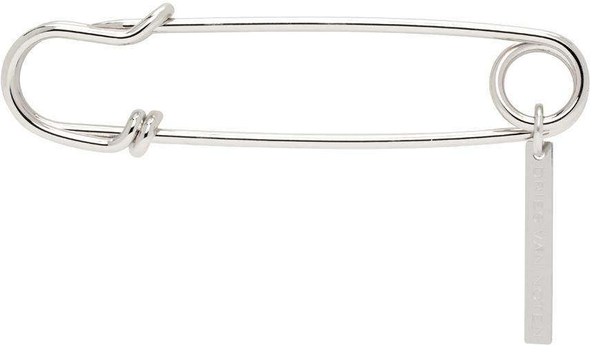 Dries Van Noten Safety Pin Brooch in Black for Men | Lyst
