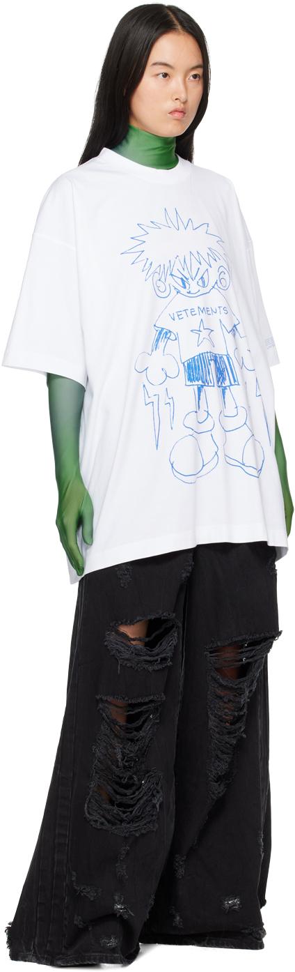 Vetements Drawing T-Shirt in White | Lyst