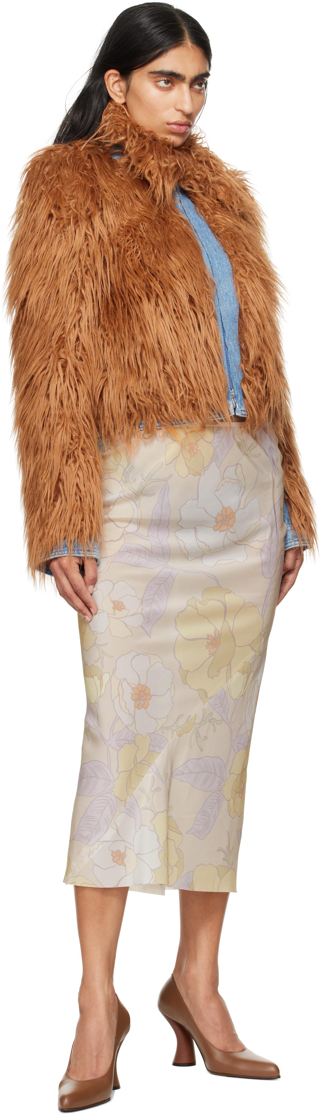 Dries Van Noten レディース ブラウン タン パネル フェイク Dries Van Noten レディース ブラウン タン パネル フェイク
