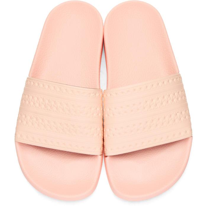  adidas  Originals  Pink Adilette Slide Sandal  Lyst