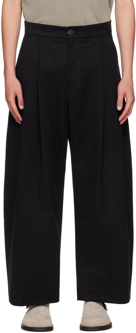 Studio Nicholson Sorte Trousers in Black for Men | Lyst