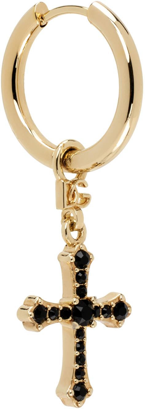 Dolce & Gabbana クロス シングル ピアス メンズ Dolce & Gabbana ゴールド& クロス シングルピアス