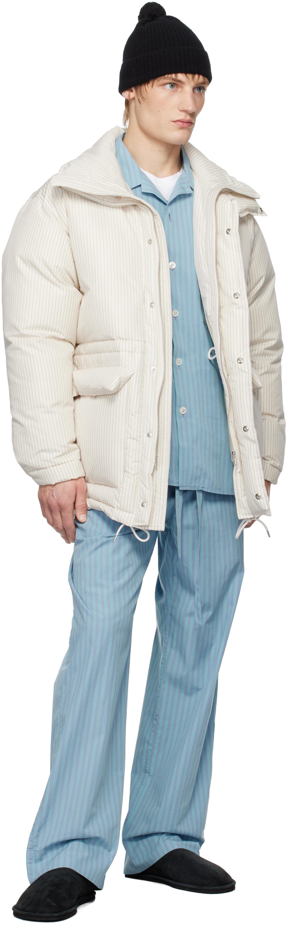 TEKLA Auralee ダウンジャケット Snow Stripes◯関送無料◯ 5740014940880-A24AB02AT-M_0026