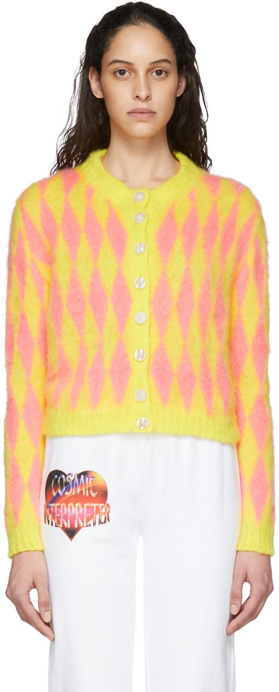 yellow pink sweater