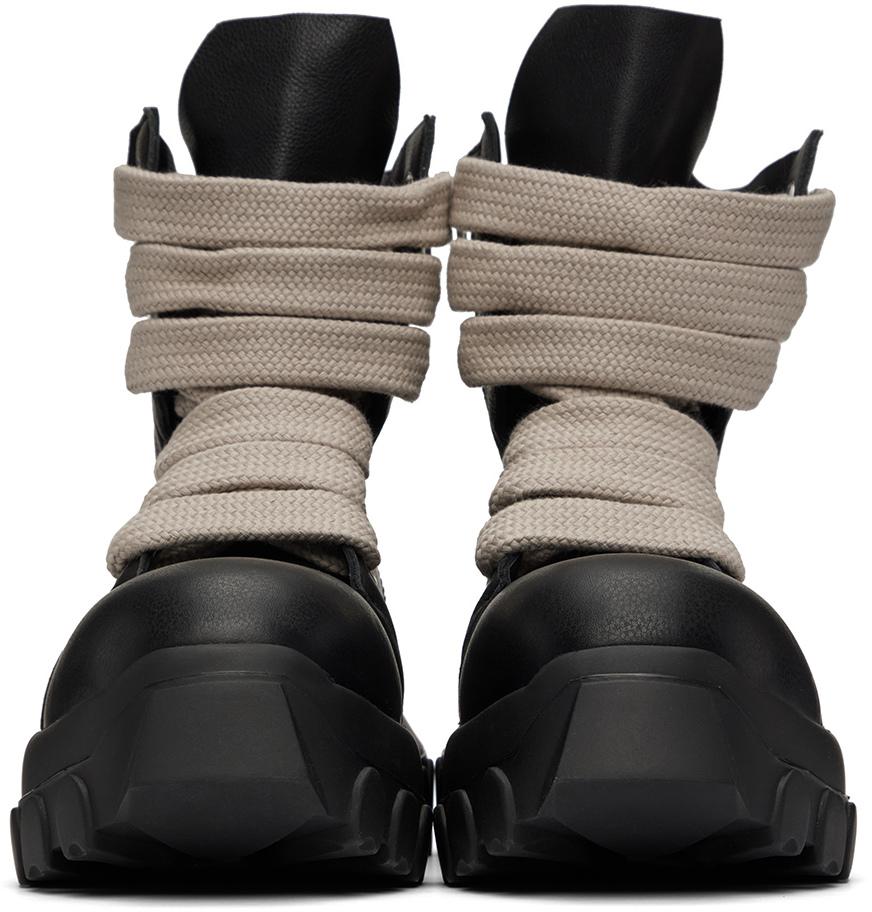 Rick Owens Jumbo Lace Bozo Tractor Boots in Black for Men | Lyst