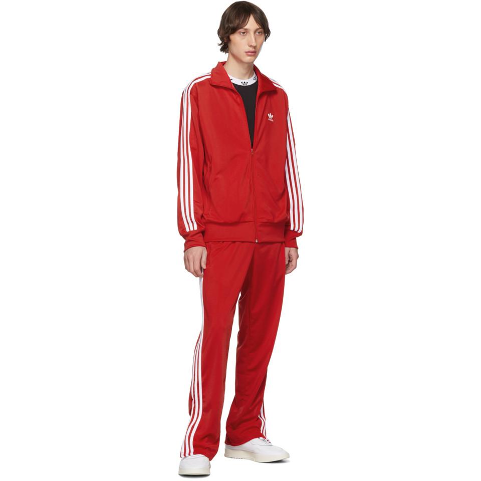 adidas Red Firebird Track Pants for Men | Lyst