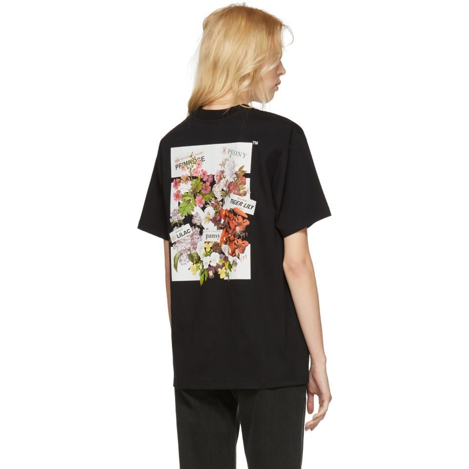 Off-White c/o Virgil Abloh Black Flower Shop T-shirt | Lyst
