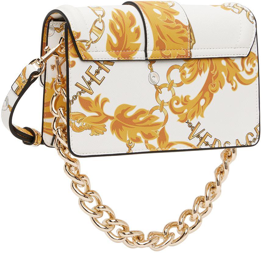 Versace Jeans Couture White & Gold Chain Couture Bag