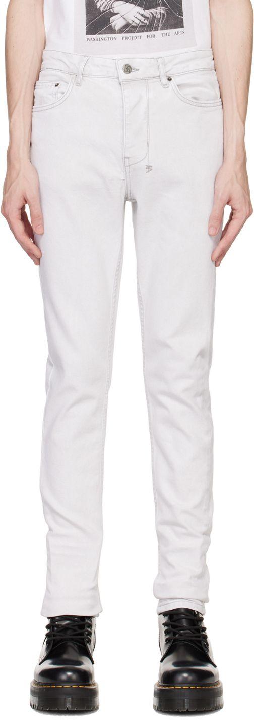 Ksubi Gray Chitch Habits Jeans in White for Men Lyst