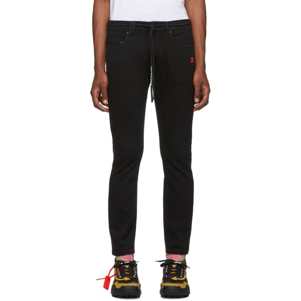 Off-White c/o Virgil Abloh Denim Black Diag Skinny Jeans for Men 
