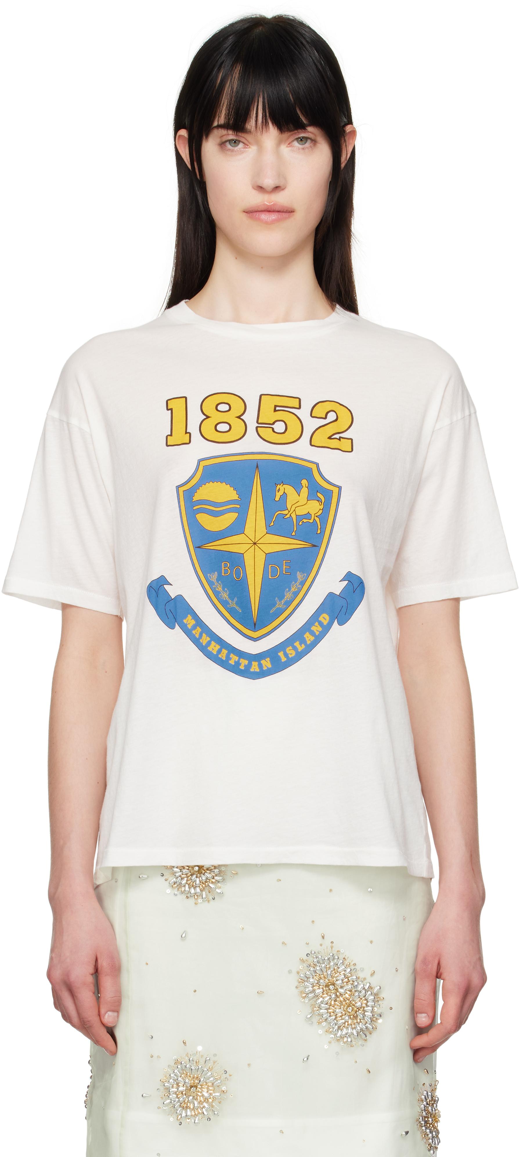 【関税込み】Bode ホワイト Crest ボクシー Tシャツ Bode ホワイト Crest ボクシー Tシャツ | Lyst