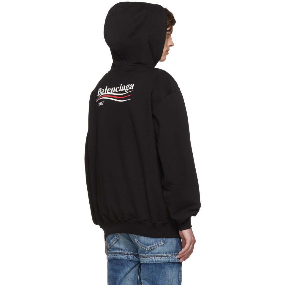 balenciaga black campaign logo sweatshirt