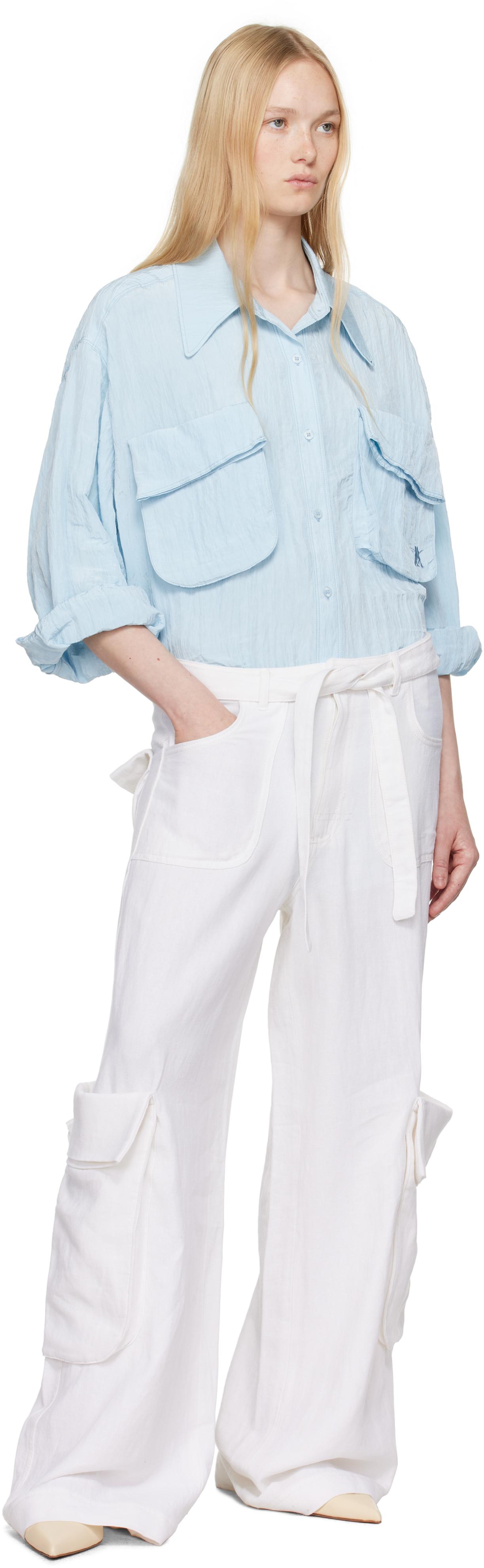 パンツ OPEN YY LINEN CARGO PANTS 5BSA043 OPEN YY Linen Cargo Pants in White | Lyst