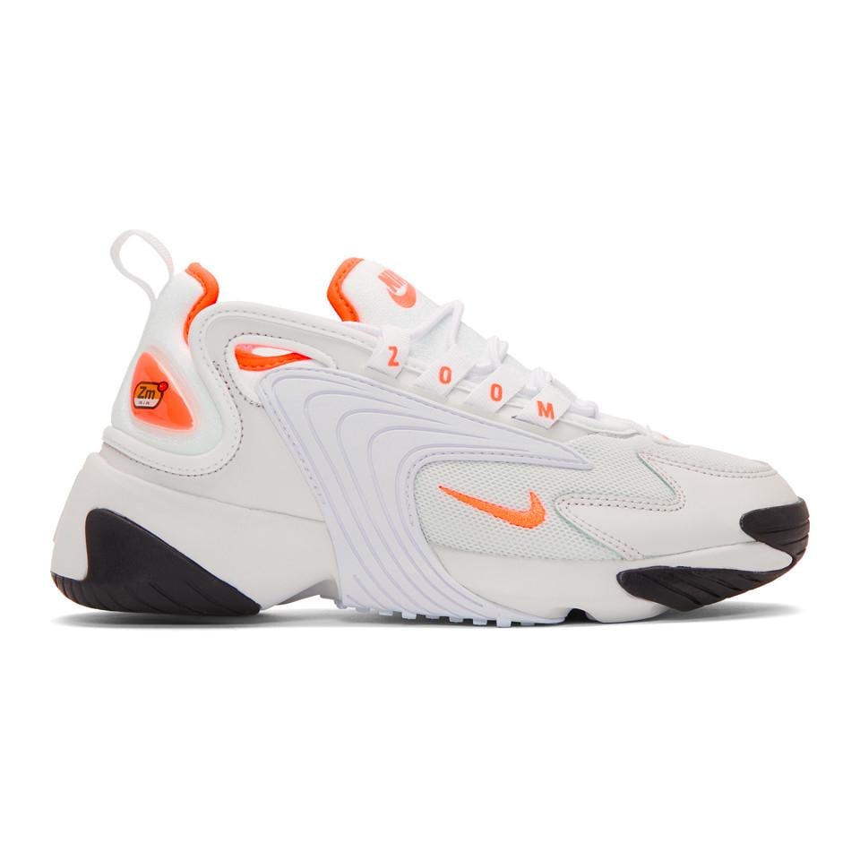 Off-white And Orange Zoom 2k Sneakers Australia