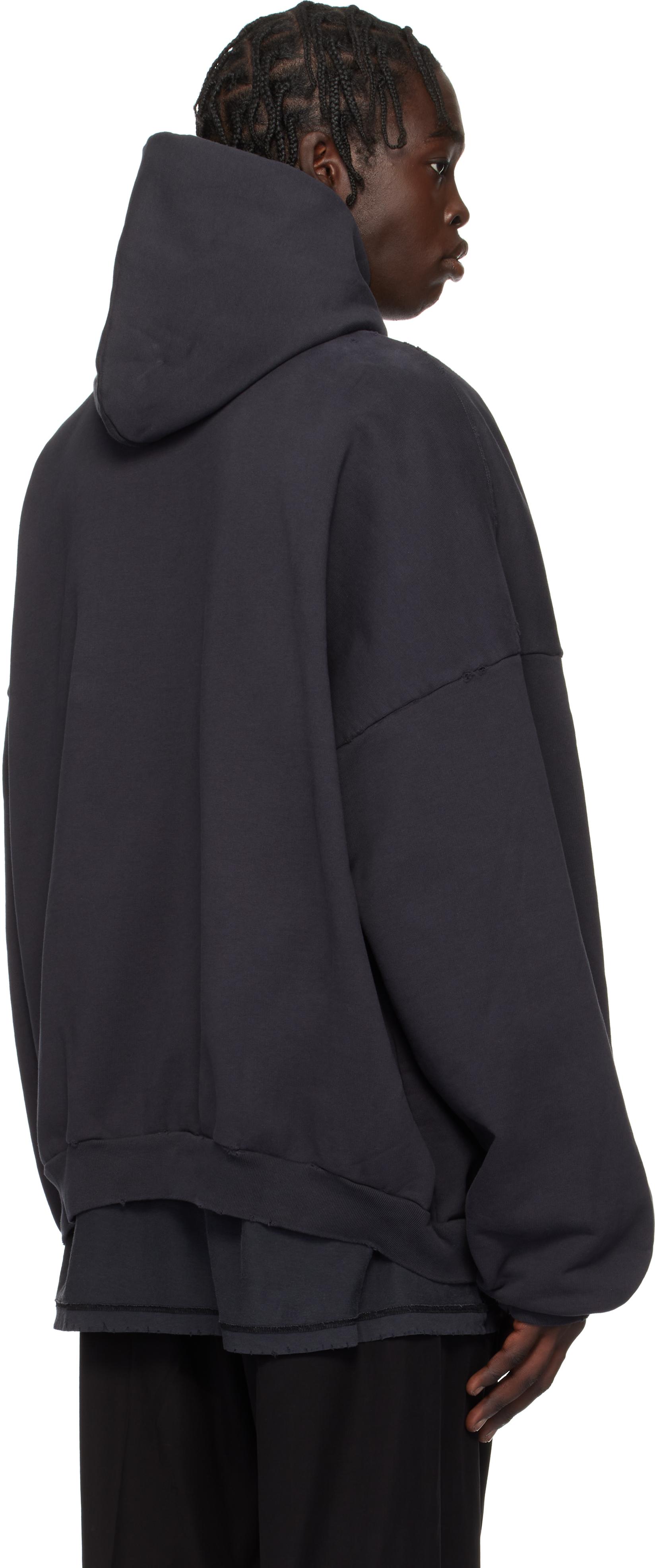 Balenciaga 'Agaicnelab' Large Fit Hoodie in Black for Men