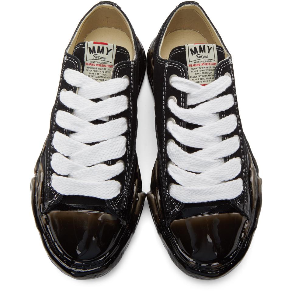 Miharayasuhiro Black Original Sole Dip Sneakers for Men | Lyst