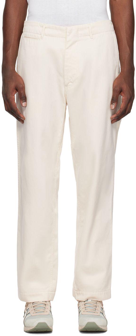 Nanamica Off-white Wide Chino Trousers in Natural for Men | Lyst