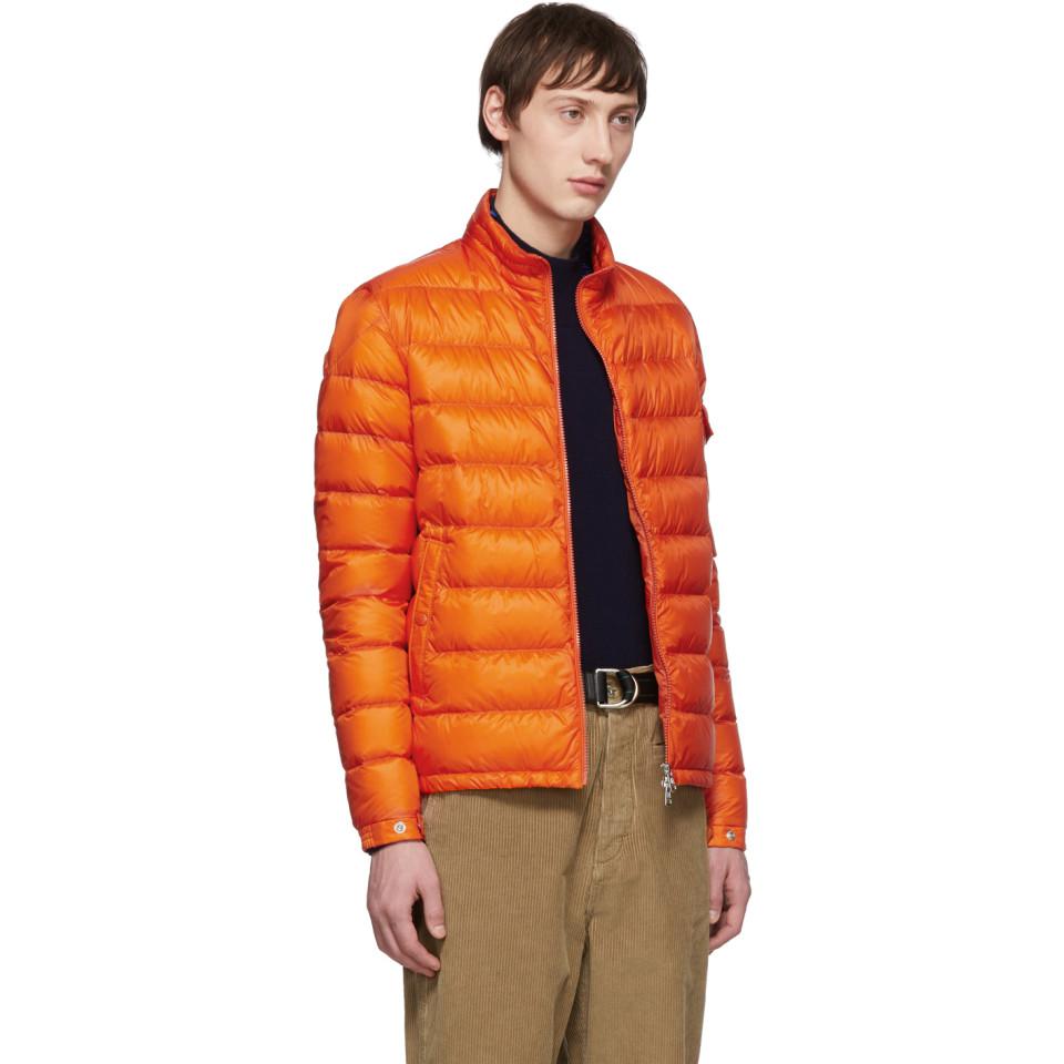 Moncler Synthetic Orange Down Lambot Jacket for Men - Lyst