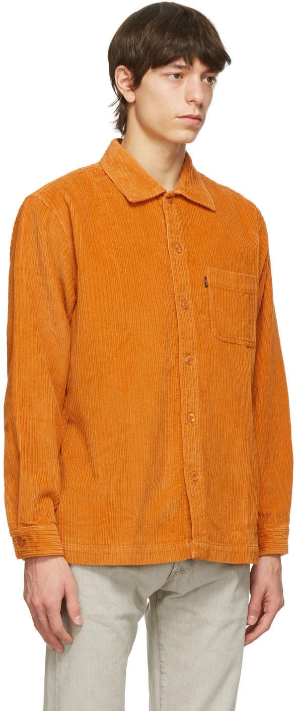 Levi's Orange Corduroy Shirt for Men - Lyst