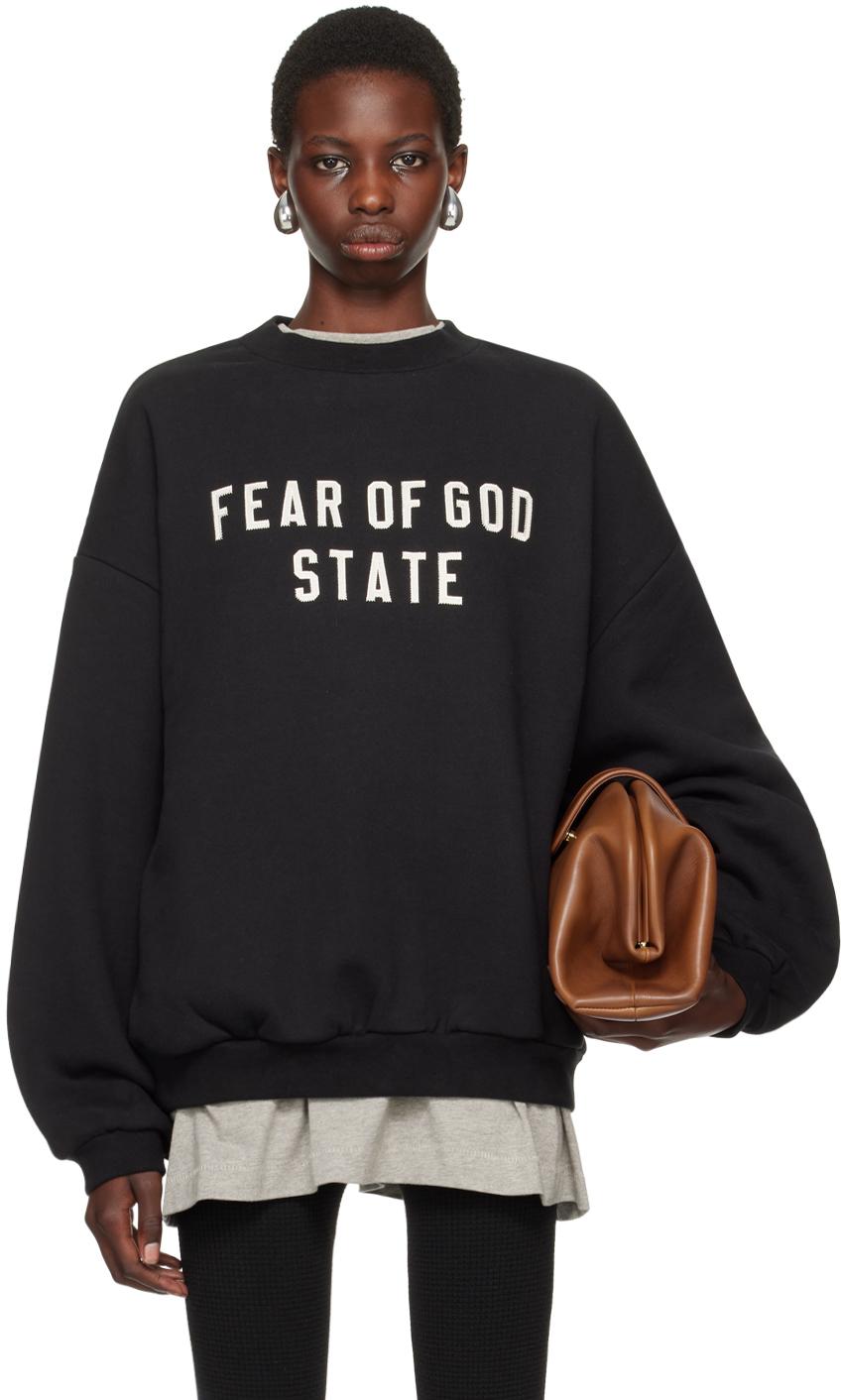 Fear Of God レディース ブラック クルーネック スウェットシャツ 