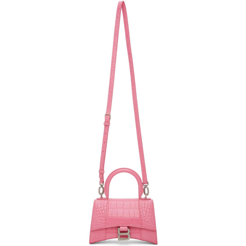Hourglass Xs Bag  Balenciaga  Soft Pink  Leather