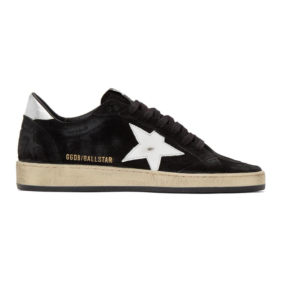 Golden Goose Deluxe Brand Black And Silver Suede Ball Star Sneakers for ...
