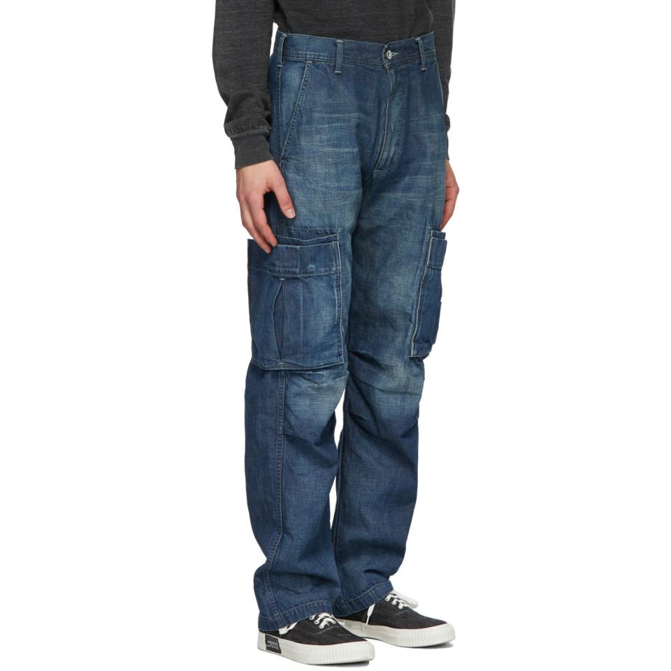 Neighborhood Denim Indigo Washed C-pt Cargo Jeans in Blue for Men | Lyst