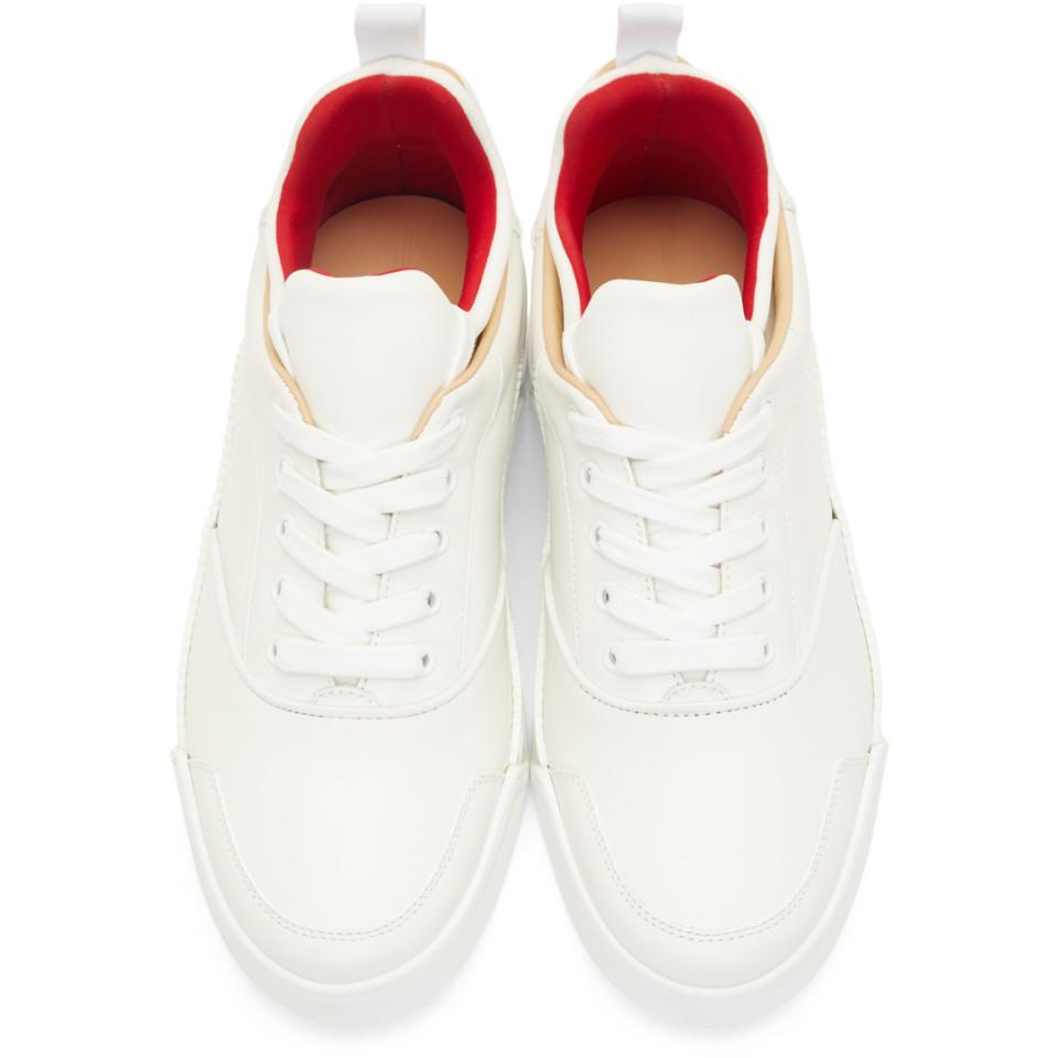 Christian Louboutin Aurelien Low-top Leather And Neoprene Trainers In White, ModeSens