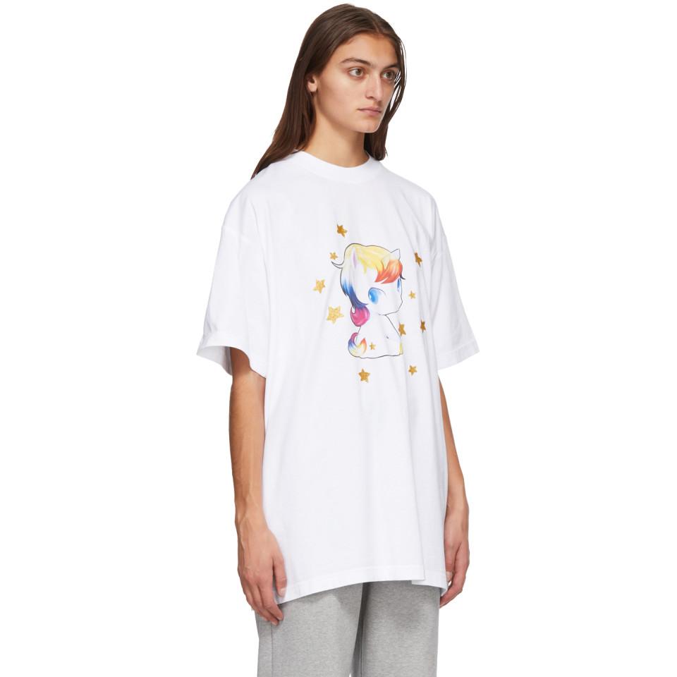 Vetements Cotton White Heartbreaker Unicorn T-shirt | Lyst
