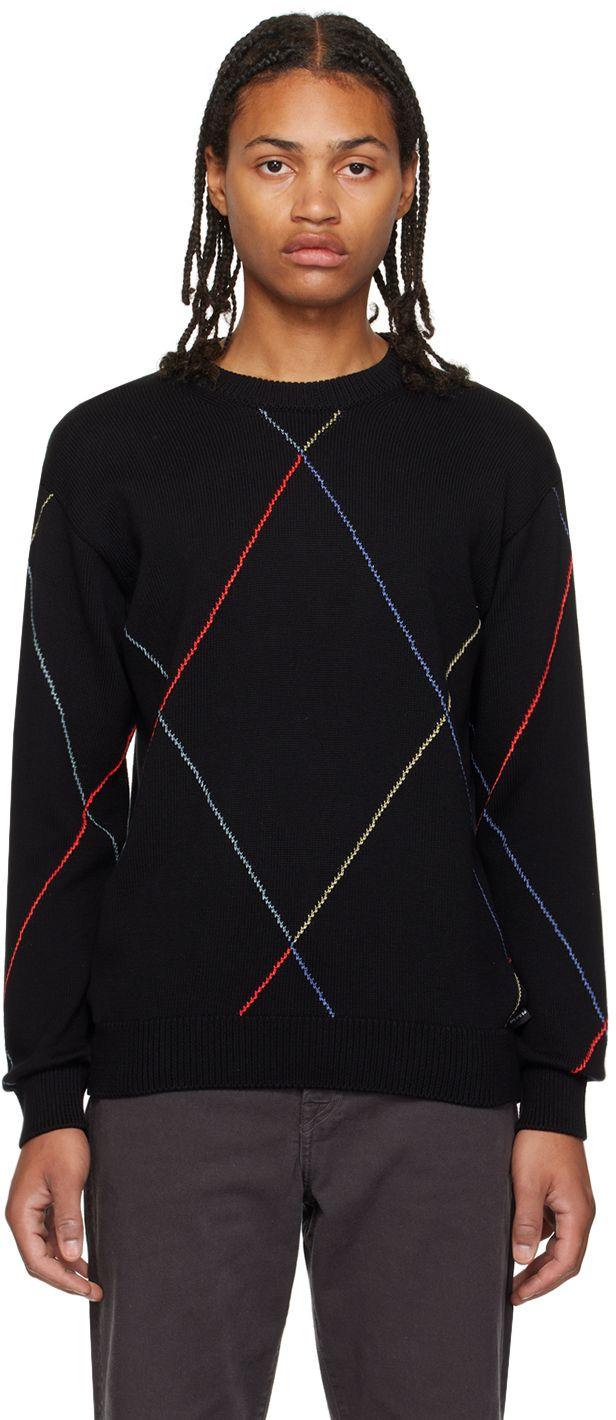 PS by Paul Smith Black Argyle Sweater for Men | Lyst
