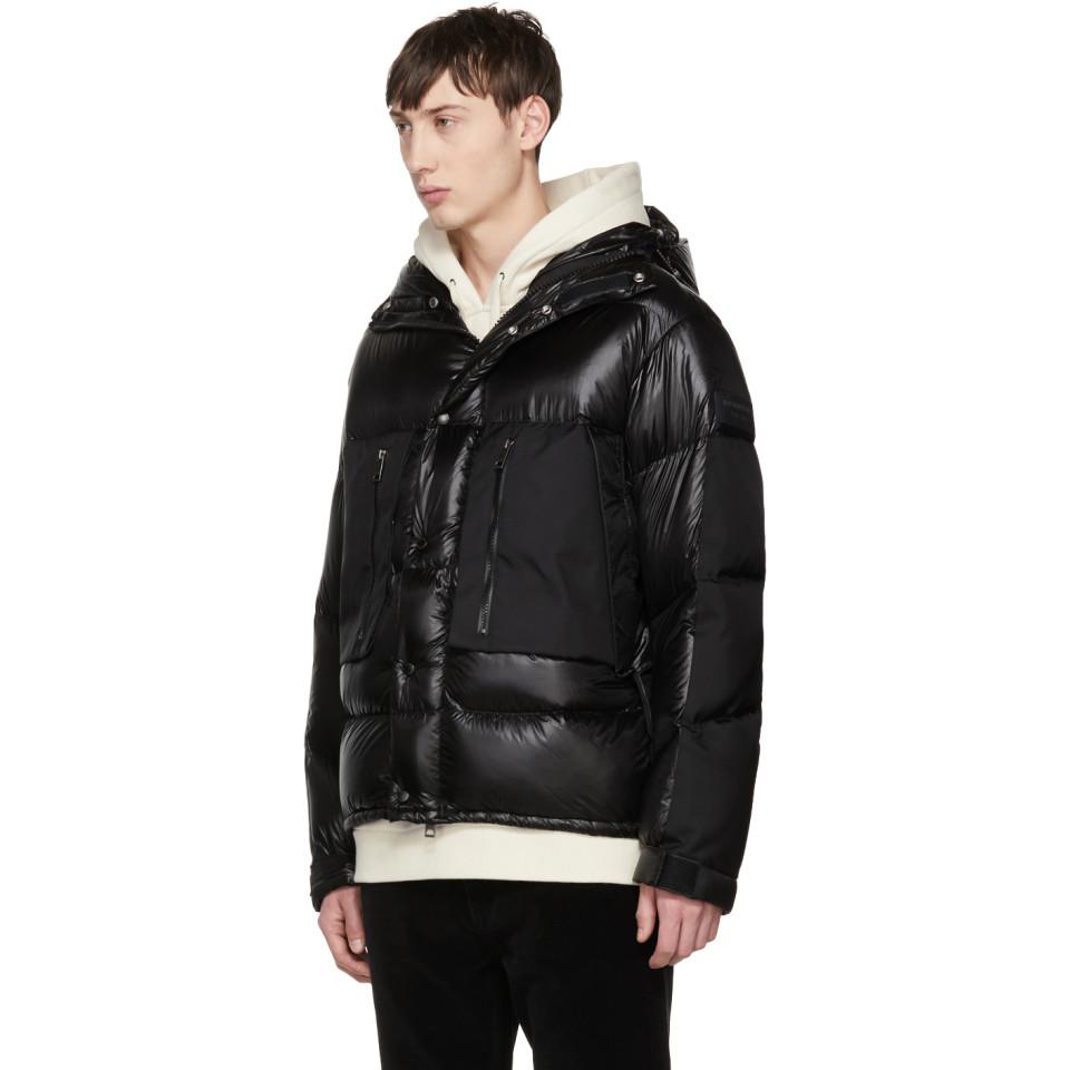 Burberry Synthetic Black Down Cortney Puffer Jacket for Men - Lyst