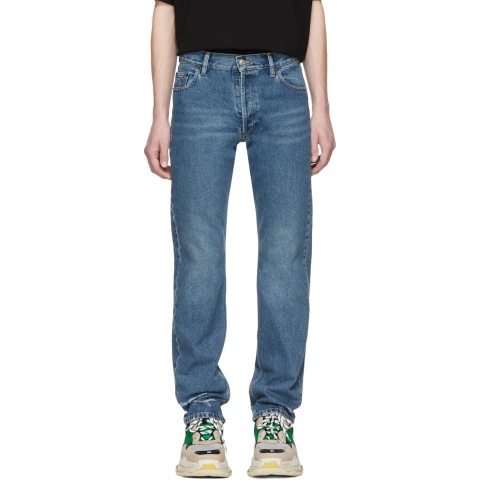 Balenciaga Denim Blue Destroyed Hem 5 