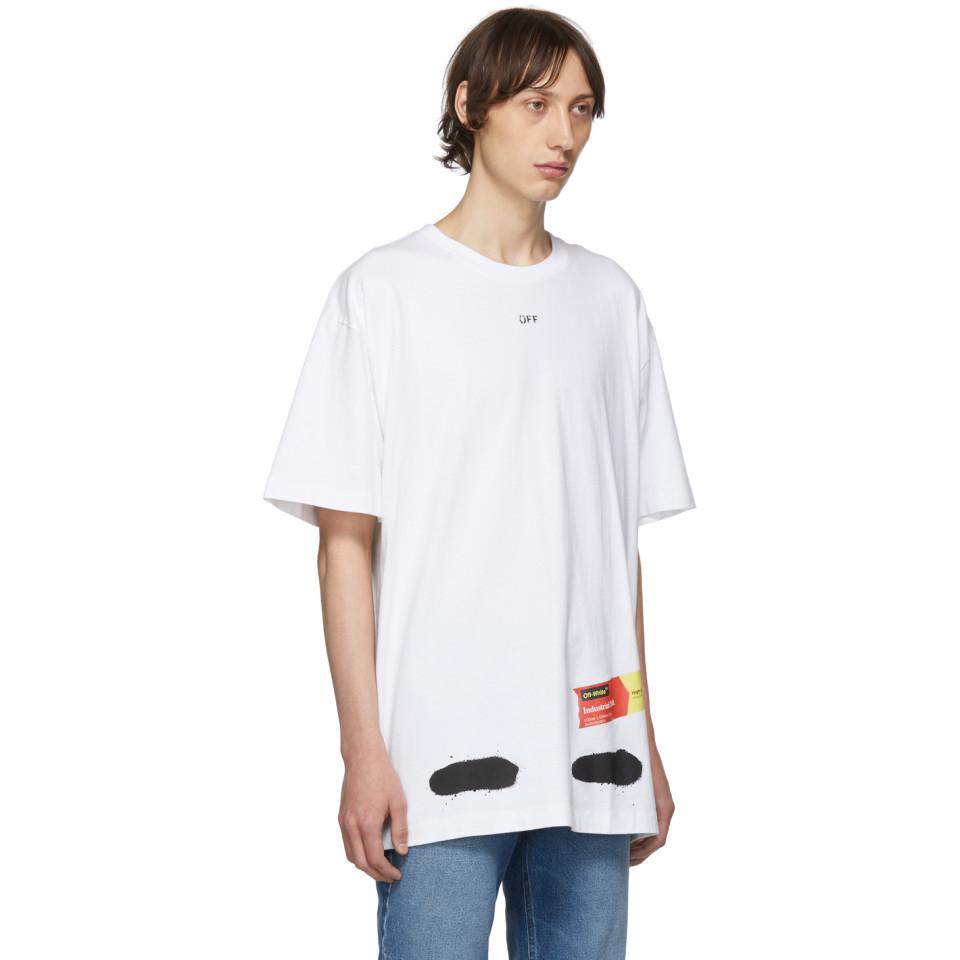 Off-White c/o Virgil Abloh Cotton Ssense Exclusive White Incomplete Spray  Paint T-shirt for Men | Lyst