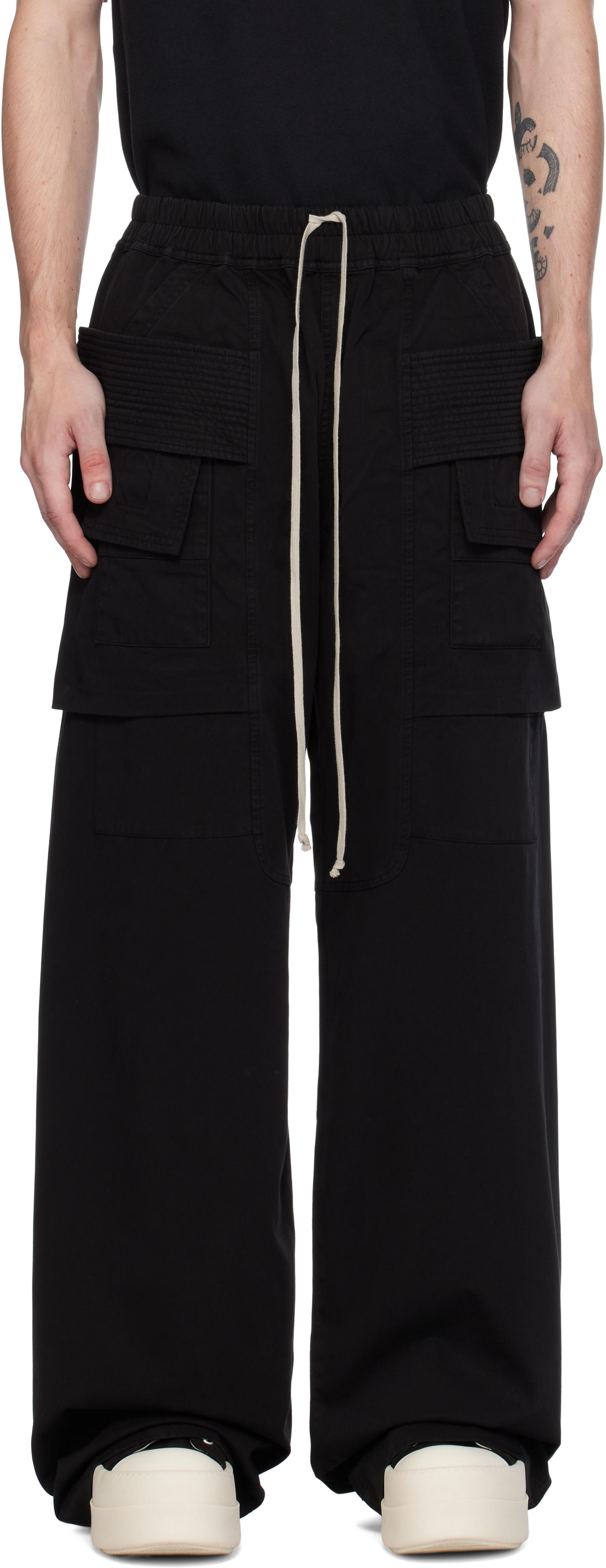 Rick Owens Men´s Black Porterville Creatch Wide Drawstring 