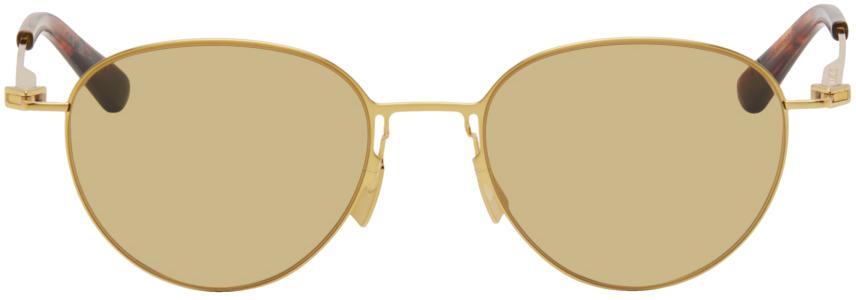 Bottega Veneta レディース ブラック ゴールド Ultrathin Panthos 