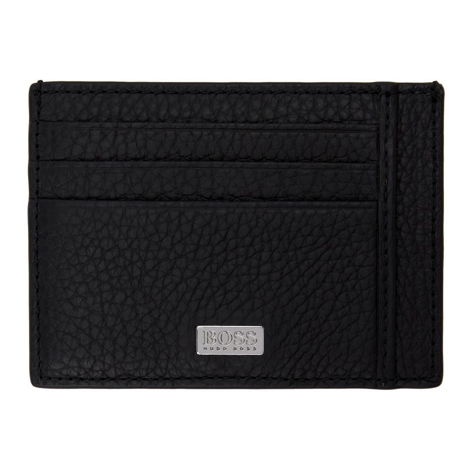 BOSS by Hugo Boss Crosstown Leather Card Case in Black for Men Save