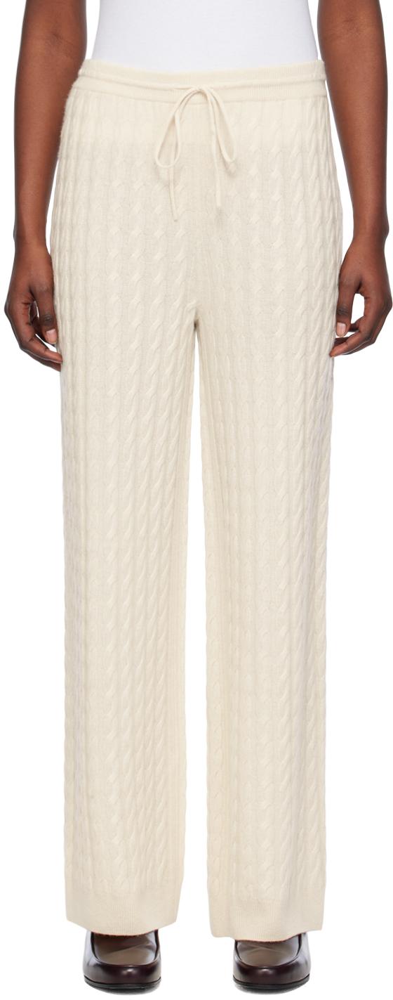 Totême Toteme Off-white Wide-leg Lounge Pants in Natural