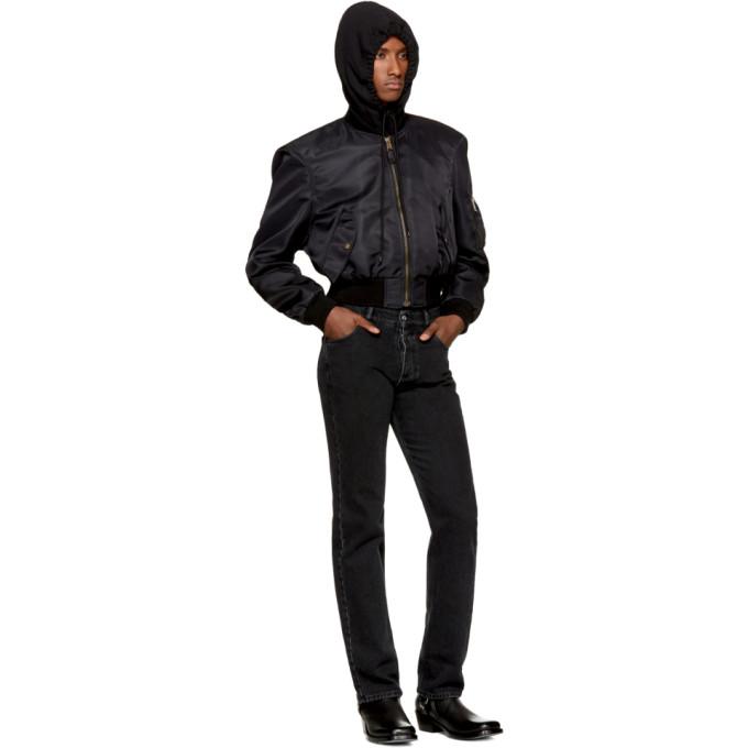 Balenciaga Black Cropped Bomber Jacket for Men | Lyst Canada