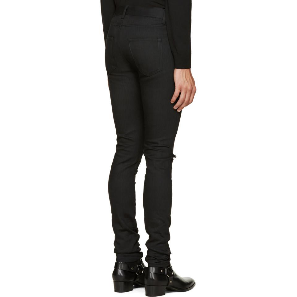 Low Waisted Ripped Skinny Jeans for Men 