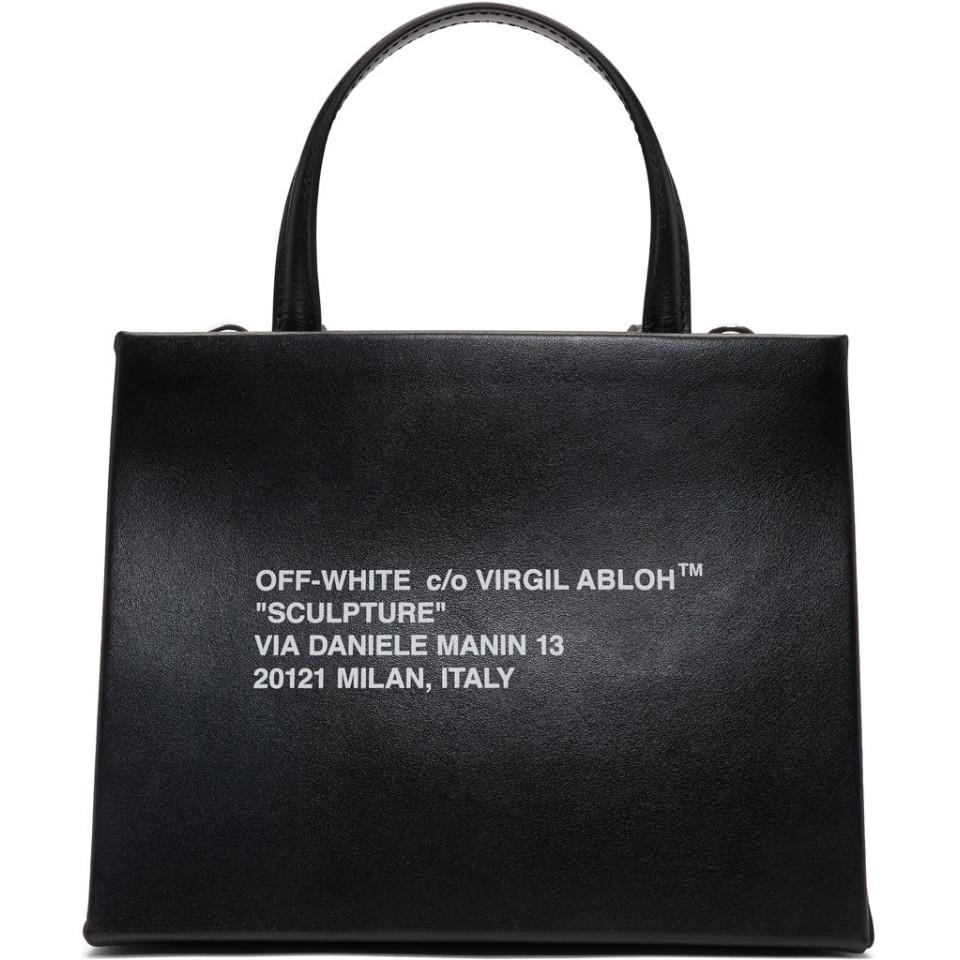 OffWhite c/o Virgil Abloh Cotton Black Mini Box Bag Lyst