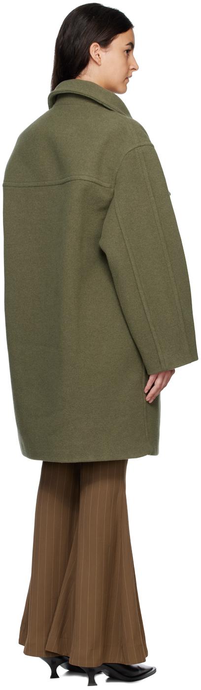Acne Studios レディース ブラック ーン ファネルネック コート Acne Studios レディース ブラック ーン ファネルネック コート