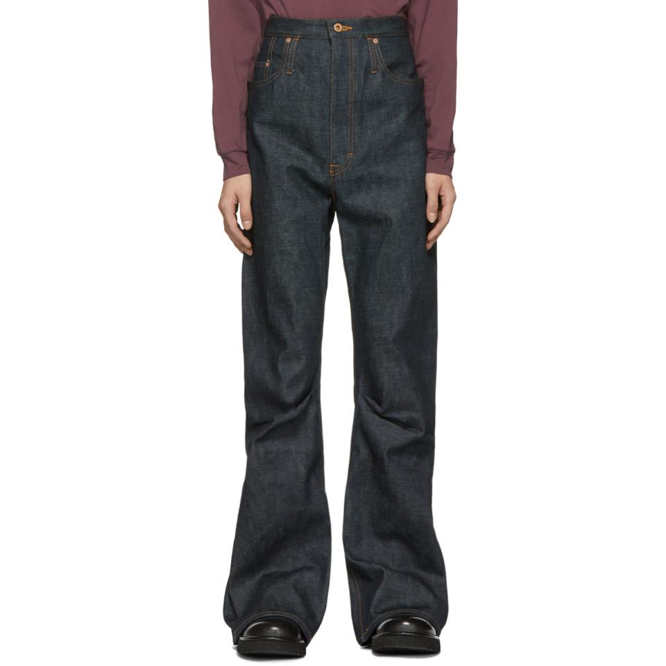 KOZABURO Indigo Selvedge 3d Bootcut Jeans in Blue for Men | Lyst