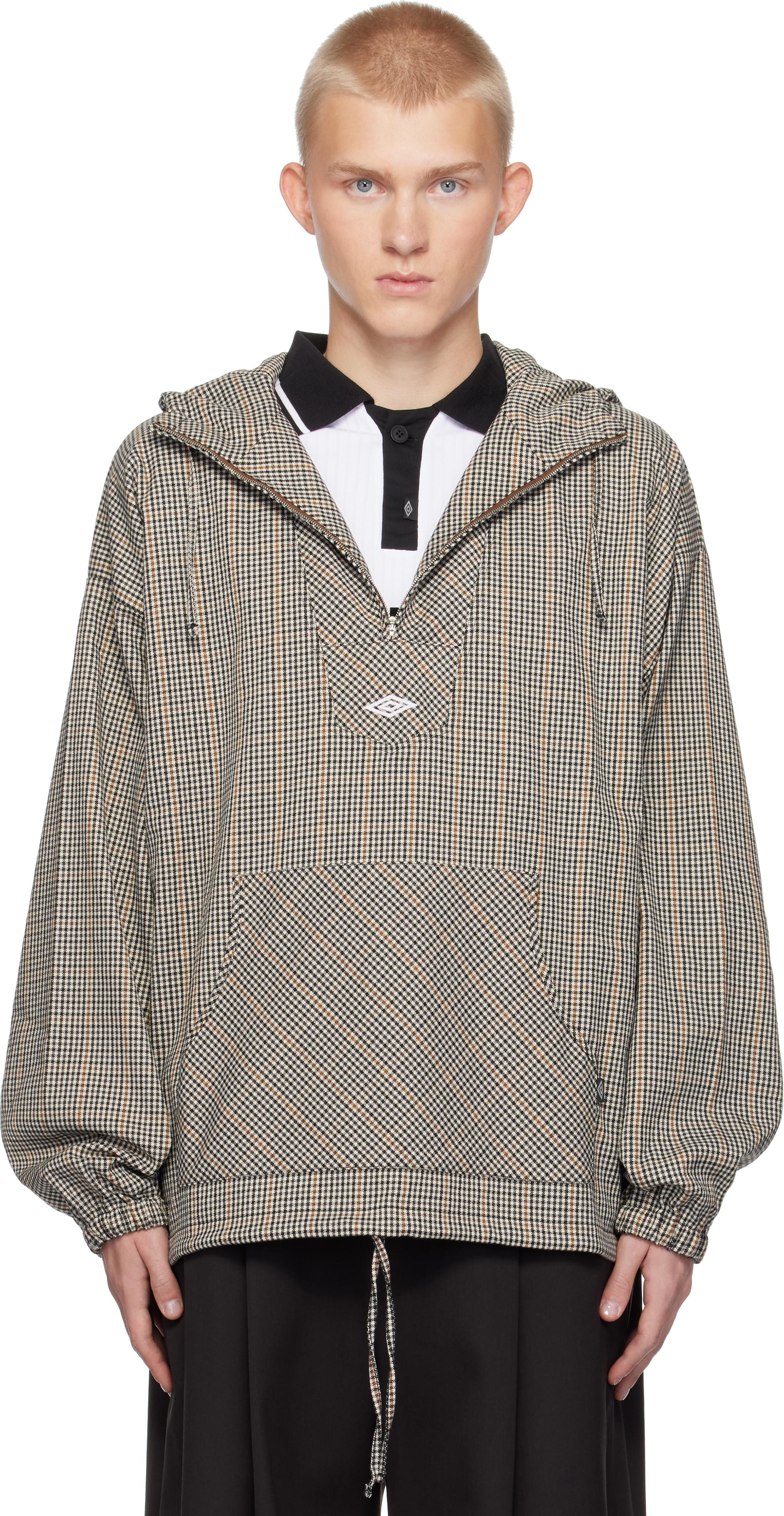 Umbro Slam Jam Edition Masked Club Check Jacket in Gray for Men | Lyst