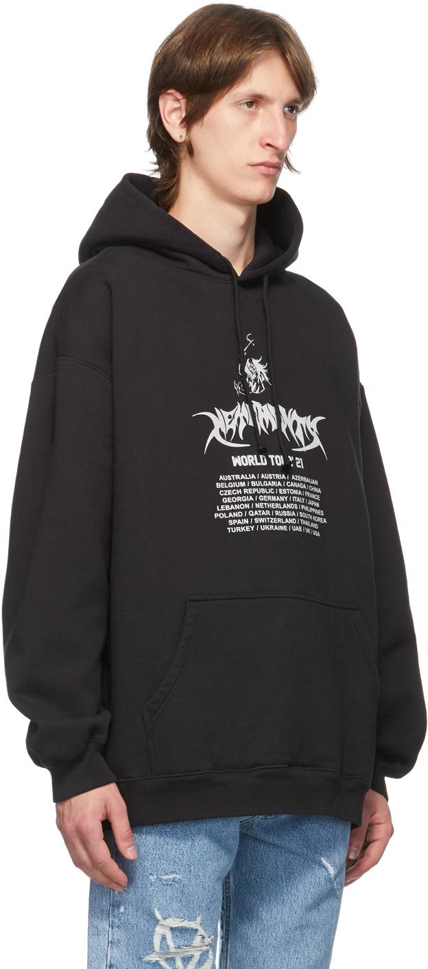 Vetements Black Washed World Tour Hoodie for Men | Lyst