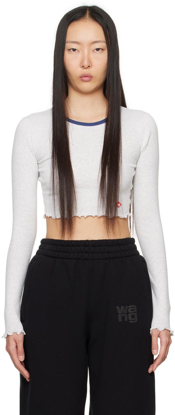 T By Alexander Wang レディース ブラック グレー クロップド