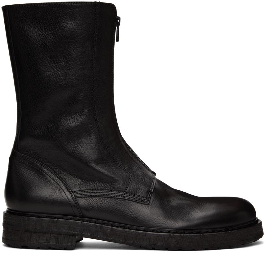 Ann Demeulemeester Front Zip Boots in Black for Men Lyst Canada