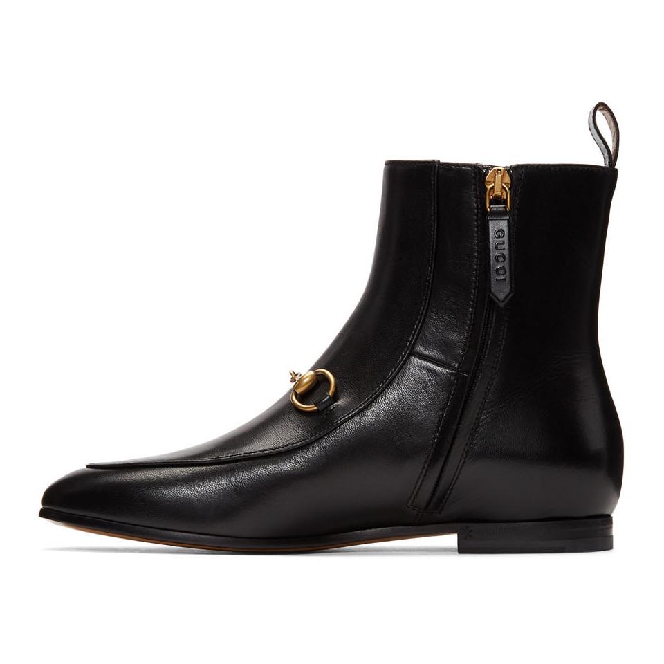 gucci jordaan leather ankle boot