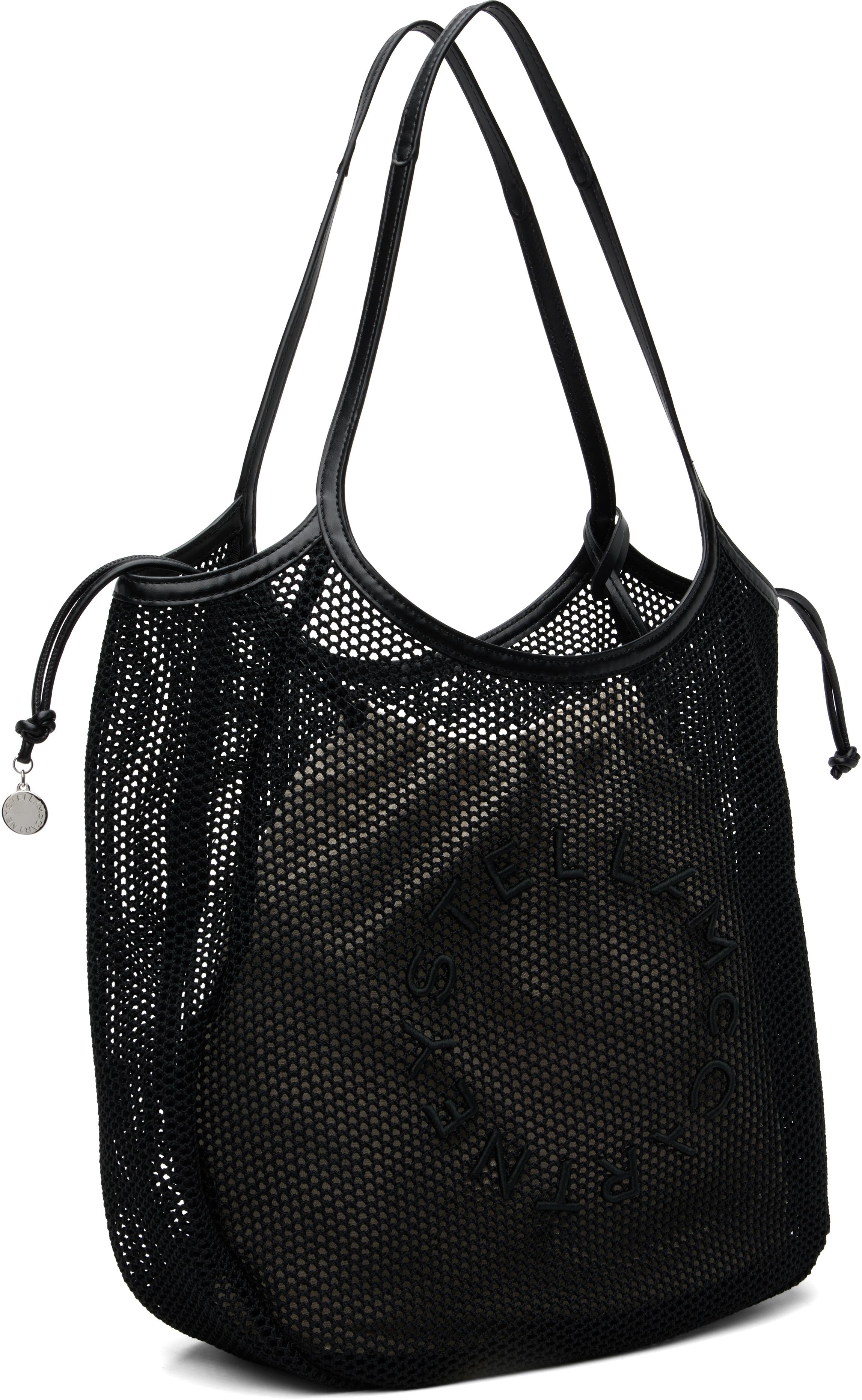 Stella McCartney Logo Mesh Tote in Black | Lyst
