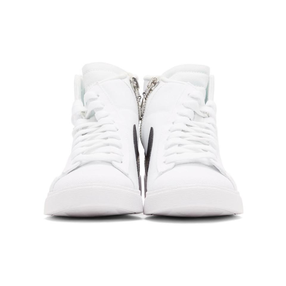 Nike White Blazer Mid Rebel Sneakers | Lyst
